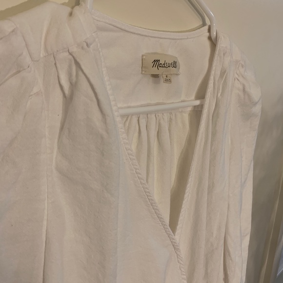 Madewell Wrap Top in Eyelet White - Picture 8 of 9